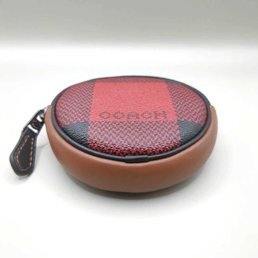 COACH コーチ　ケース　小銭入れ　チャーム　チェック★