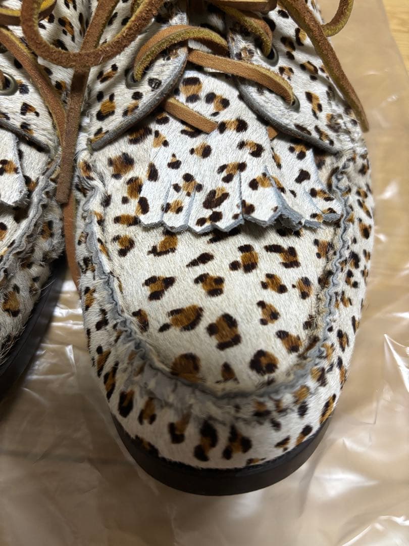 大人気　ユケテンYuketen ヒョウ柄モカシンシューズレオパードデッキシューズ
