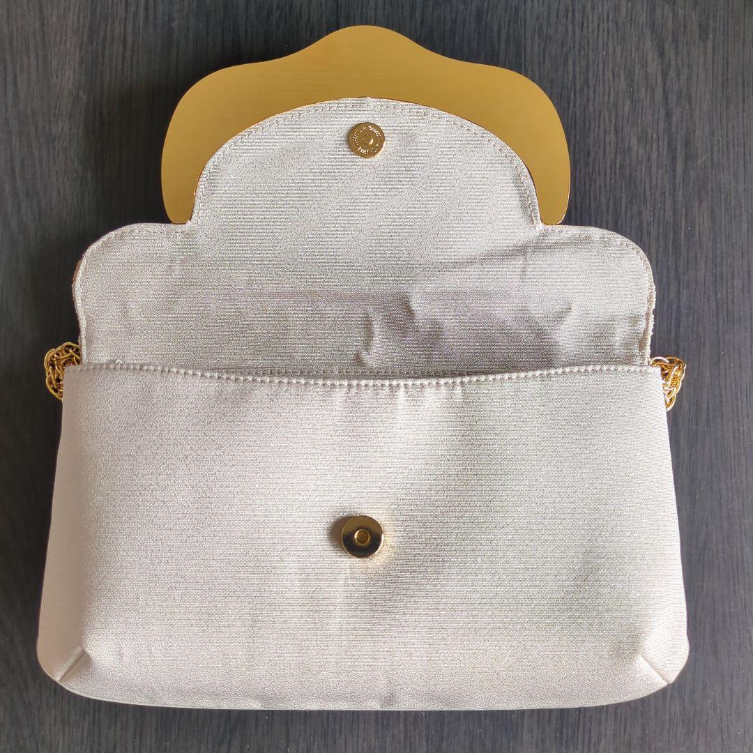 濱野皮革工藝 バッグ　ハンドバッグ　ショルダーバッグ　クラッチ　天然石　白