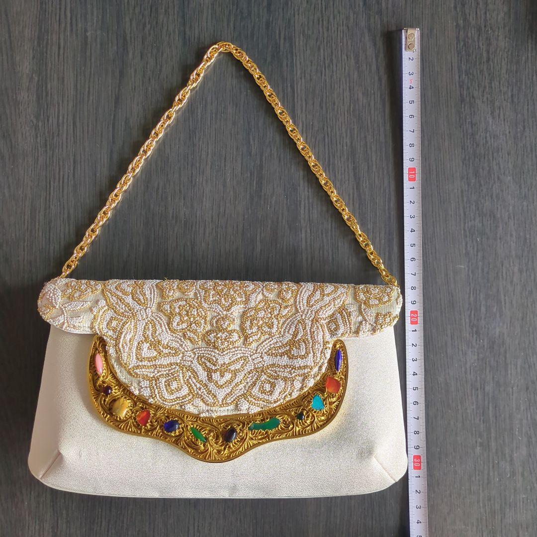 濱野皮革工藝 バッグ　ハンドバッグ　ショルダーバッグ　クラッチ　天然石　白