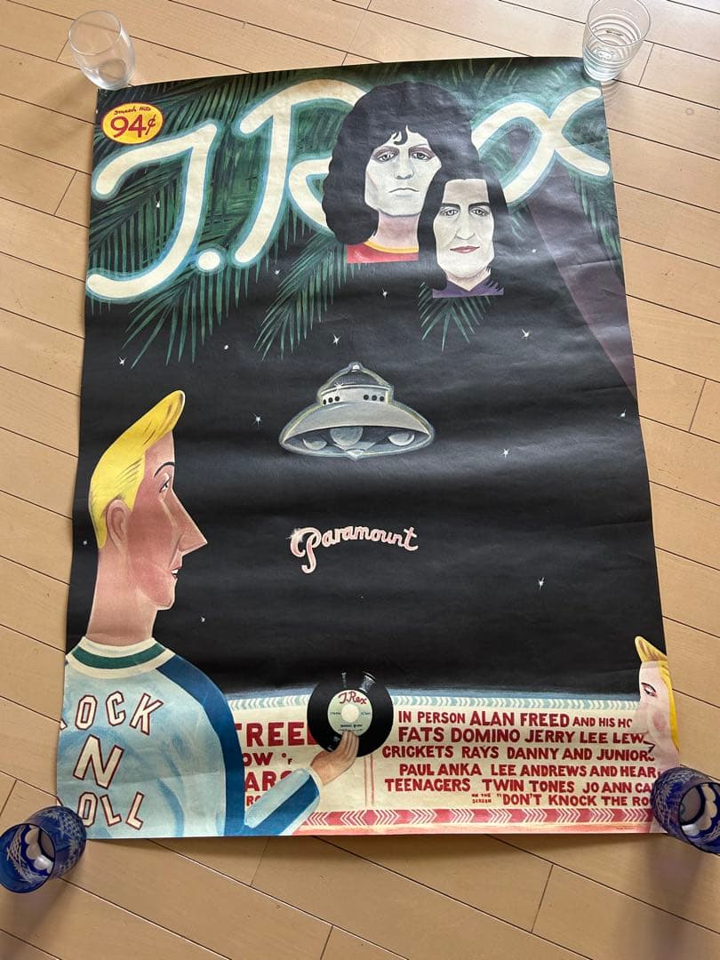 値下げ！河村要助　Tレックスポスターと河内音頭団扇セット