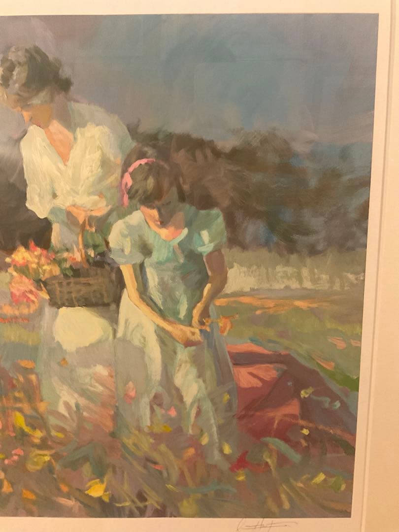 ドン・ハットフィールド「ポピーの丘」シルクスクリーン　直筆サイン・エディション有