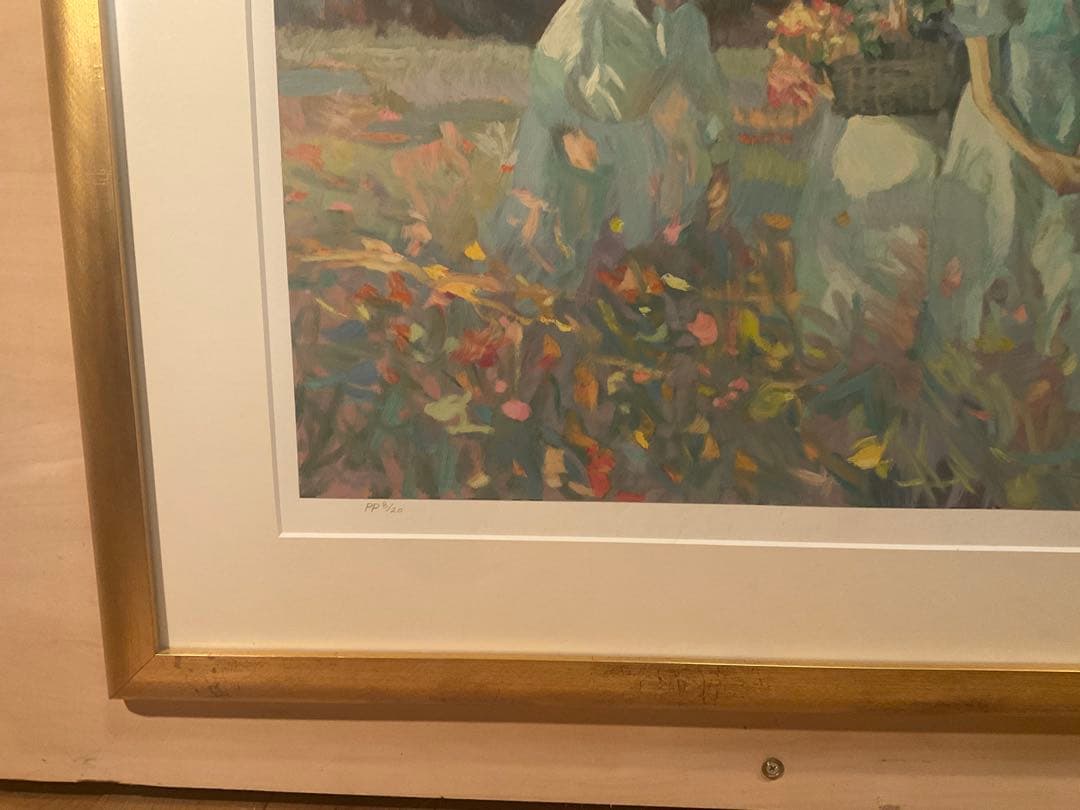 ドン・ハットフィールド「ポピーの丘」シルクスクリーン　直筆サイン・エディション有