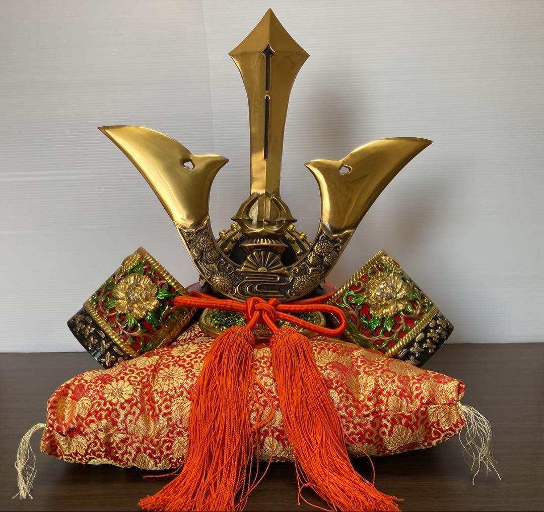 【伝統鋳芸】出世 獅子兜 瑞島謹製 重量6kg (商標登録: 大楠公)