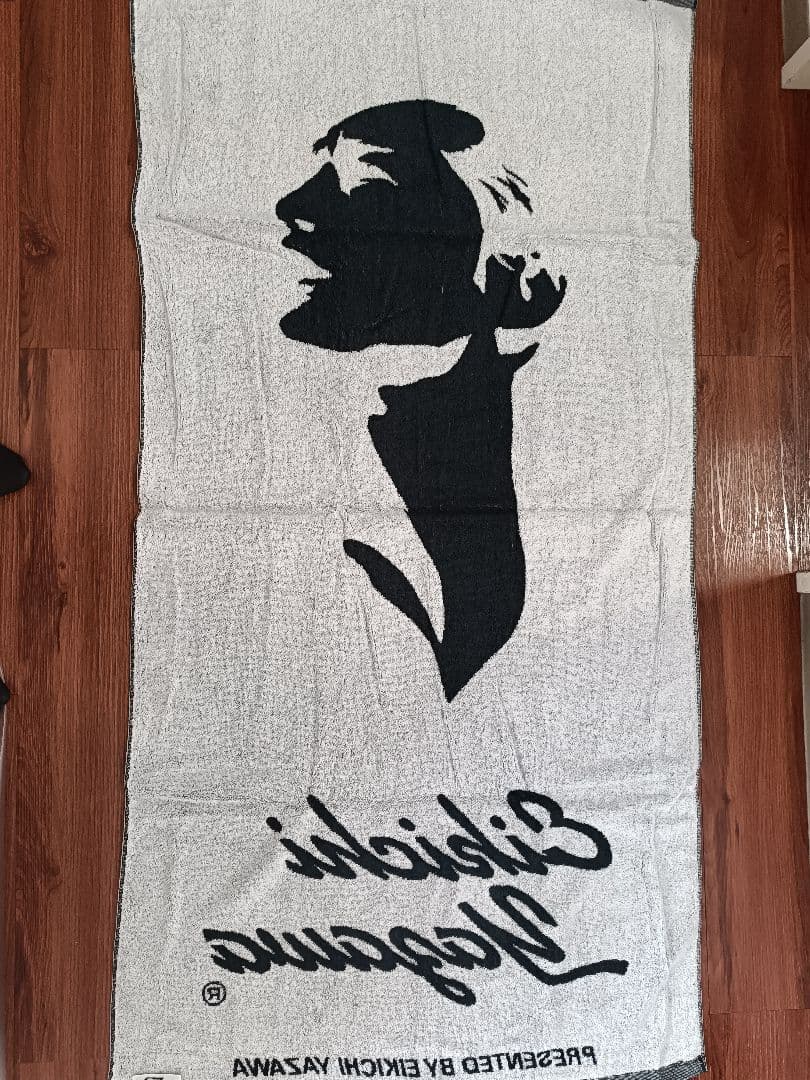 【未使用】矢沢永吉 スペシャルビーチタオル SBT （顔 ）リバーシブル 黒/白