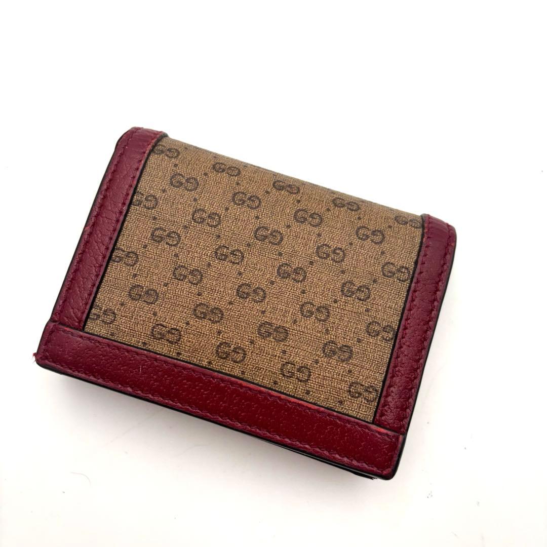 GUCCI ドラえもん 二つ折り財布 GG レザー レッド スプリーム コラボ