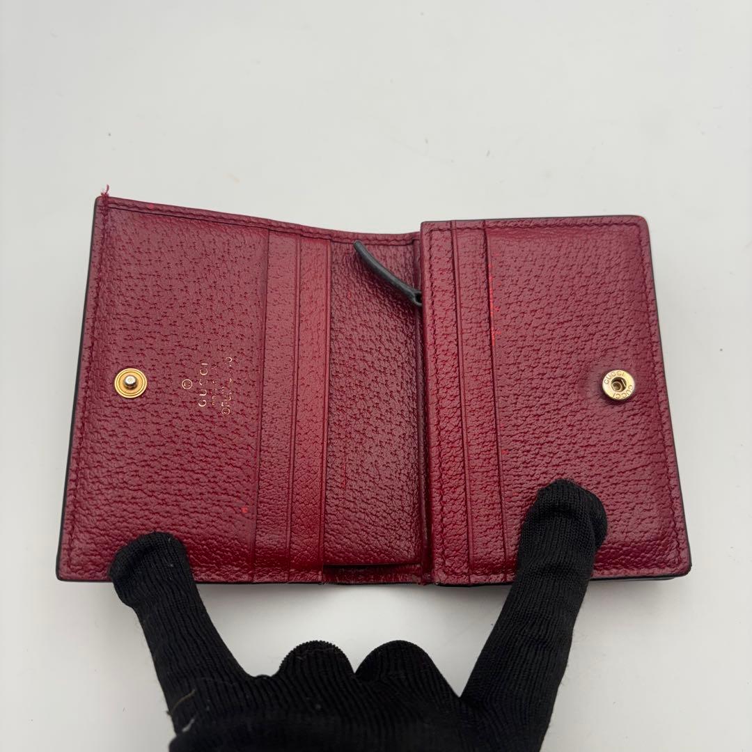 GUCCI ドラえもん 二つ折り財布 GG レザー レッド スプリーム コラボ