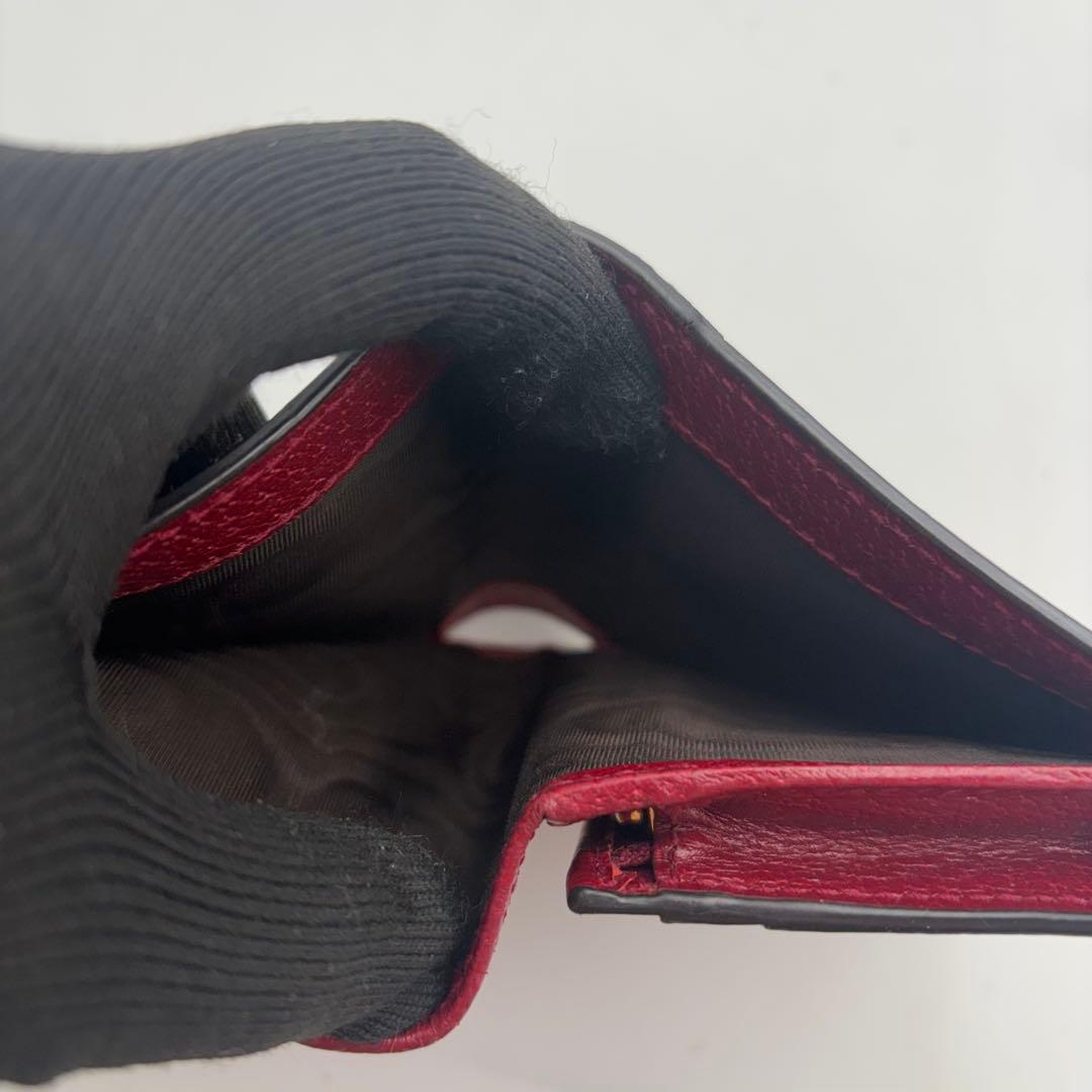 GUCCI ドラえもん 二つ折り財布 GG レザー レッド スプリーム コラボ