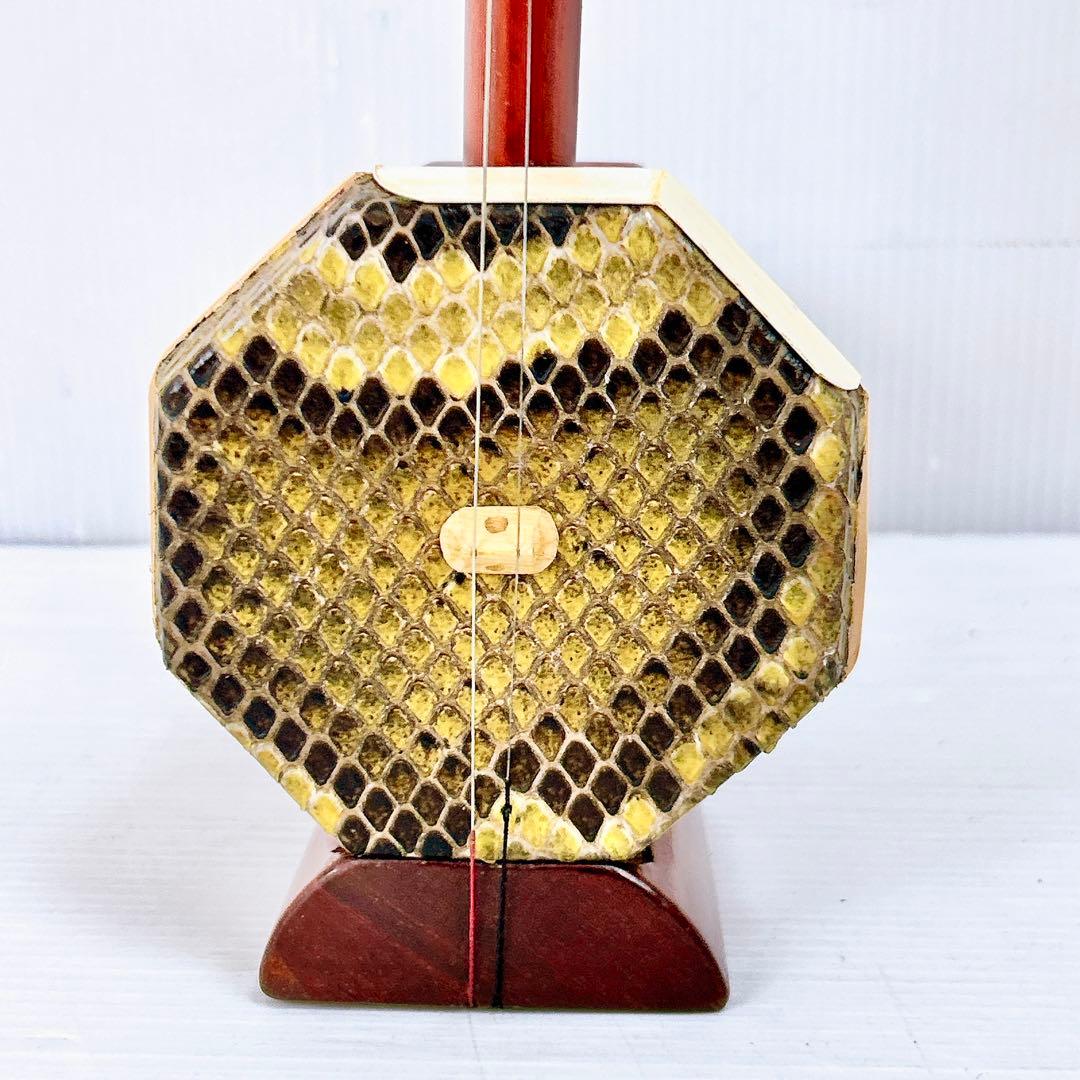 【状態良好】二胡　本蛇皮　ブランド・型番不明　北京八角胴二胡　初心者