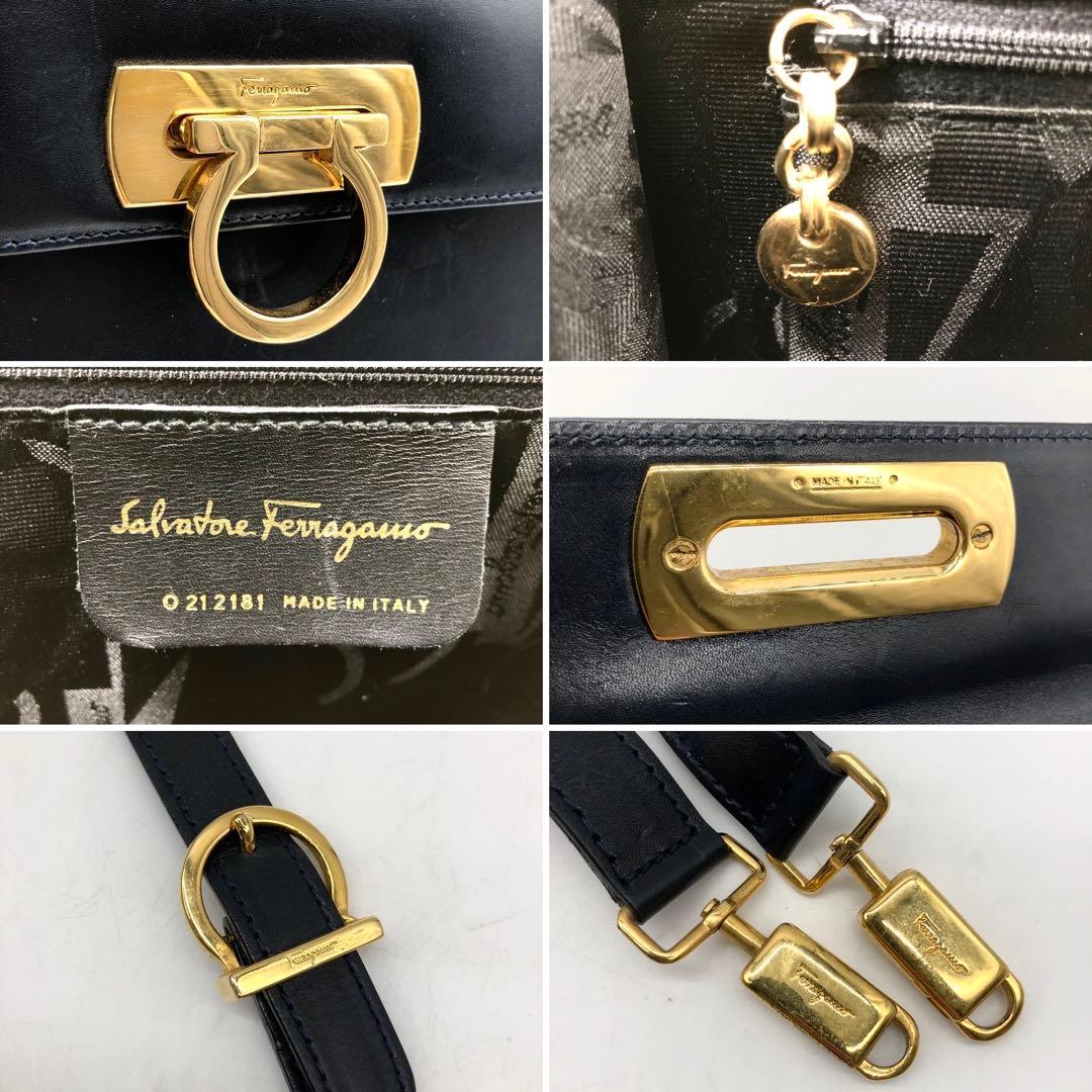 ✨美品✨フェラガモ ハンドバッグ 2way ガンチーニ ゴールド金具 レザー
