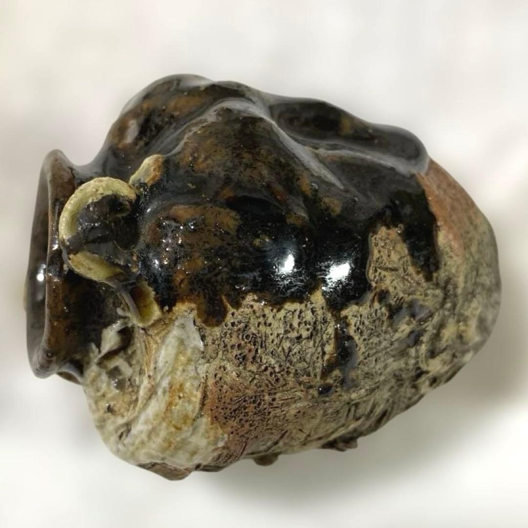 J-18 茶入　正木焼　茶道具　瀬戸　御深井　アンティーク　雑貨　美術品　工芸品