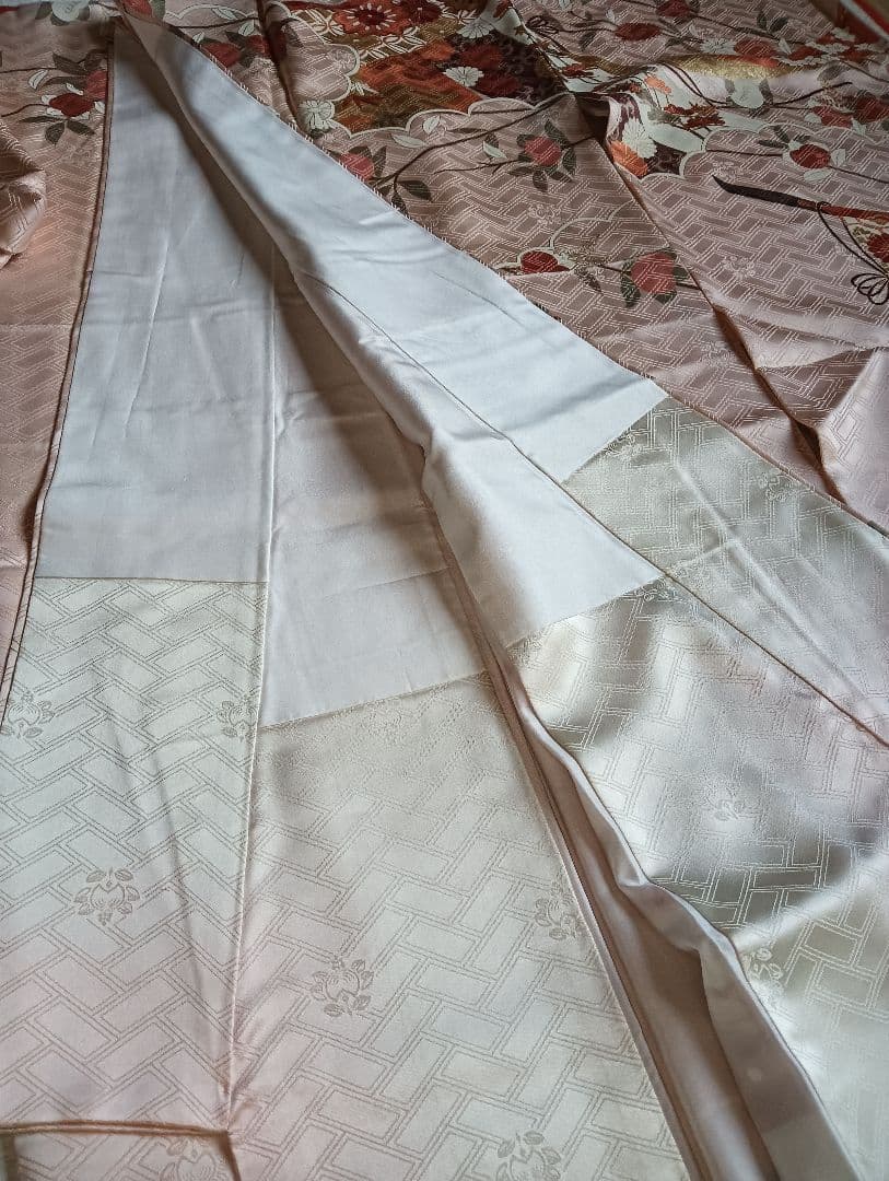 吾妻徳穂　振袖フルセット　美品　コーラル系　華やか　古典　丈158　裄66