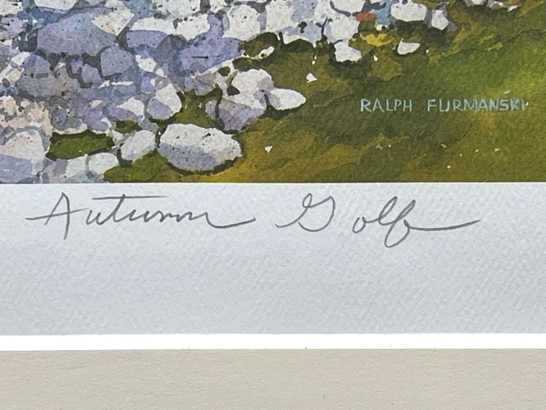 真作保証 ラルフ・ファーマンスキ 「autumn Golf」 リトグラフ 良品