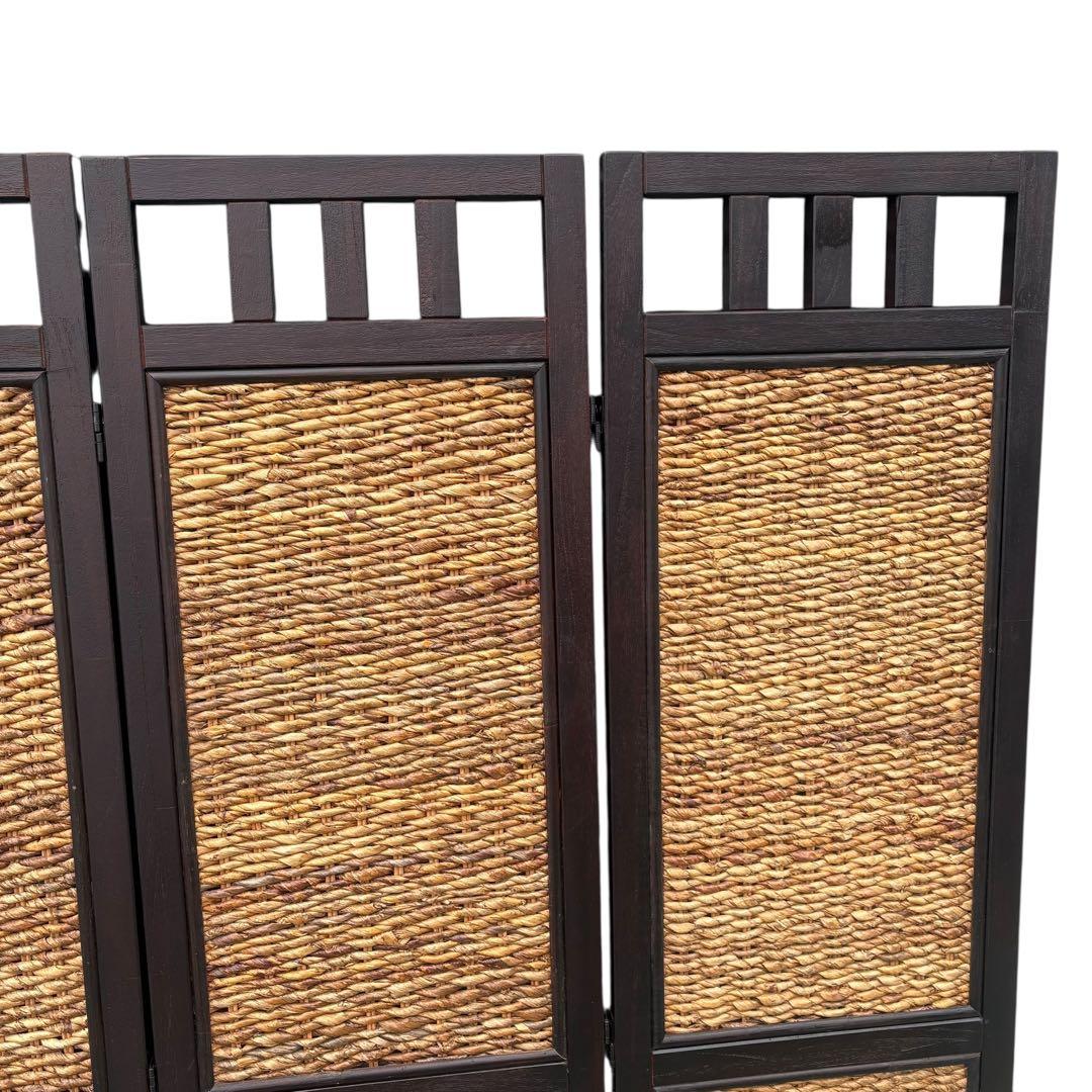 スクリーン 4連 パーテーション 衝立 バナナリーフ アジアンリゾート 完成品