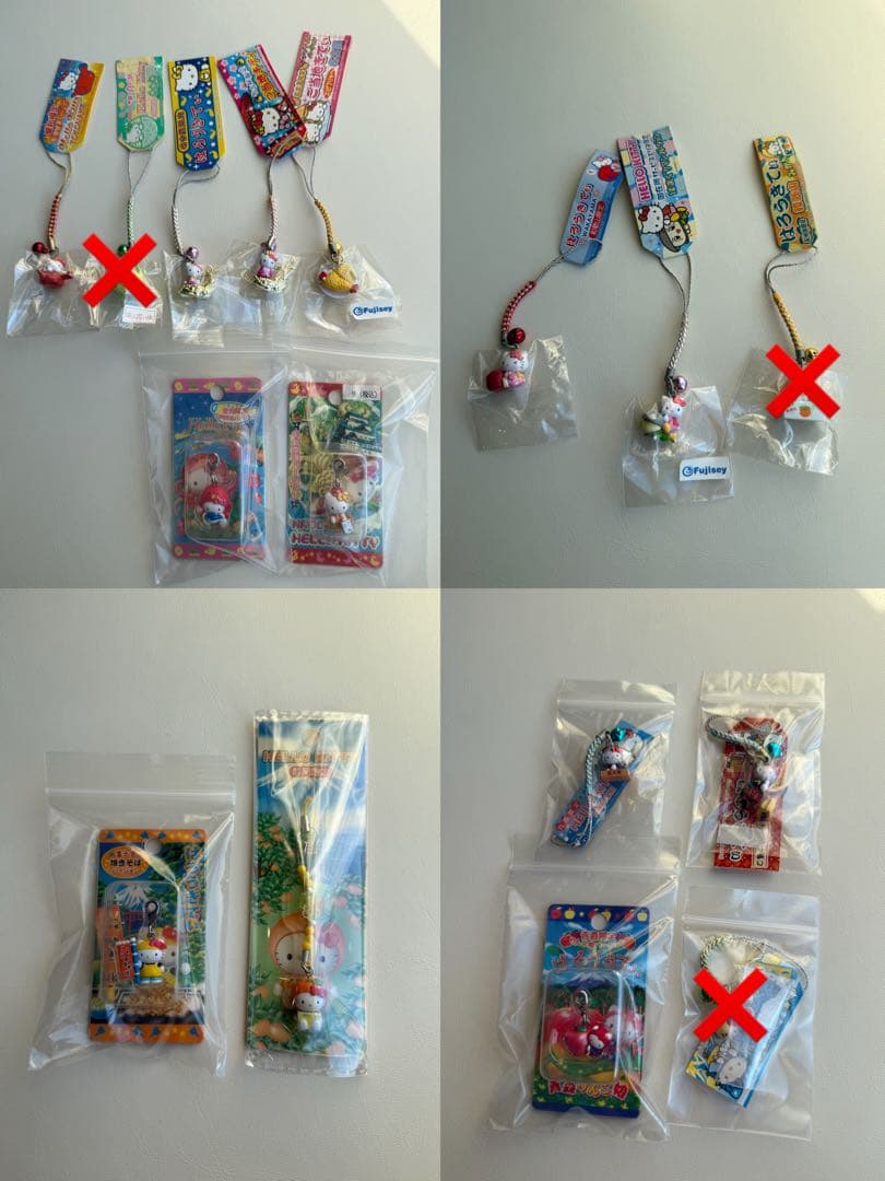 め*ろ様 ハローキティ ご当地キティ　キティストラップ 93個セット　まとめ　根