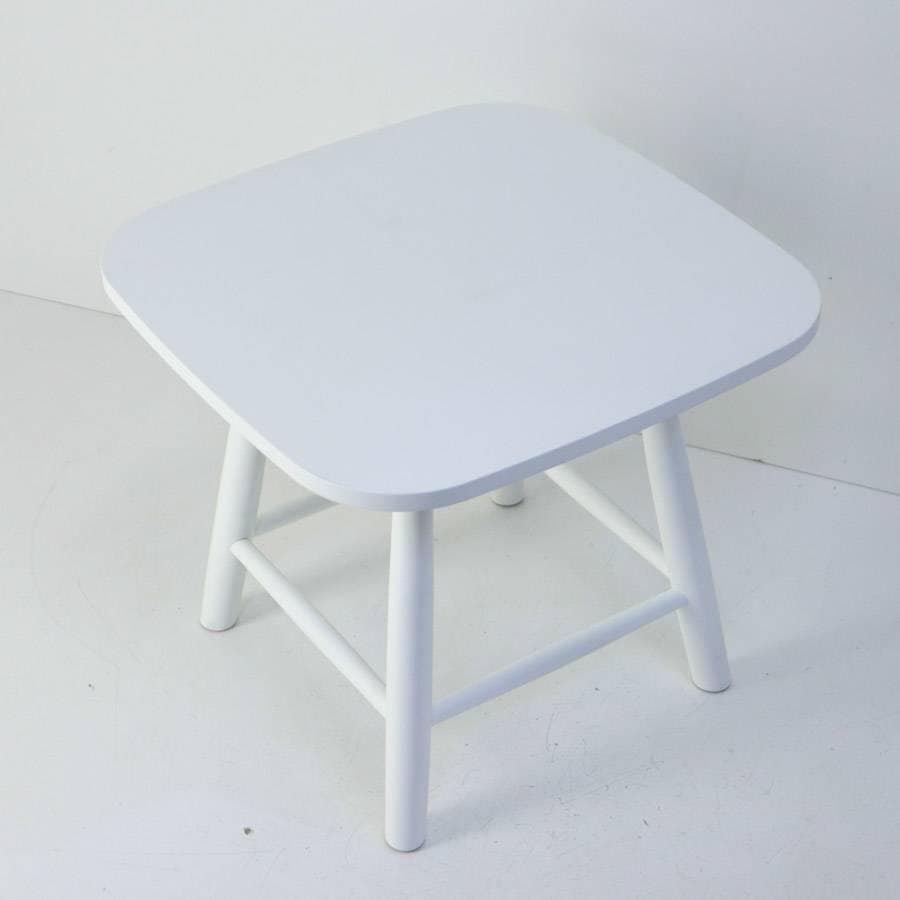 展示品 IDC大塚家具 秋田木工 サイドテーブル No.T-209EB ホワイト