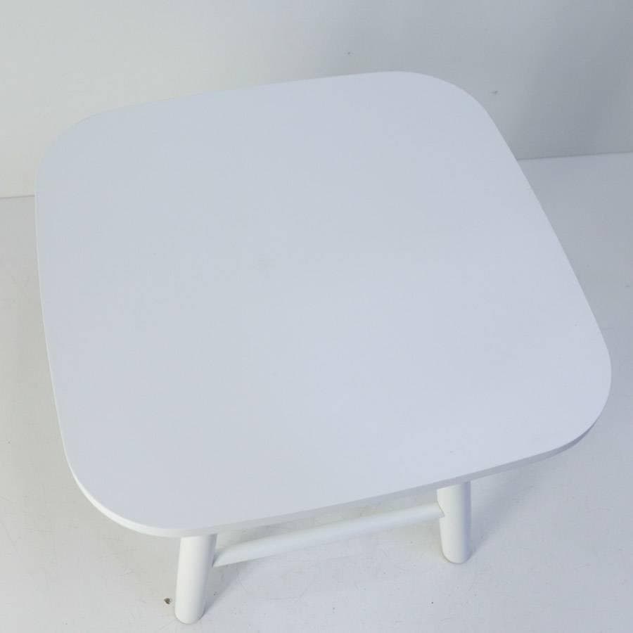 展示品 IDC大塚家具 秋田木工 サイドテーブル No.T-209EB ホワイト