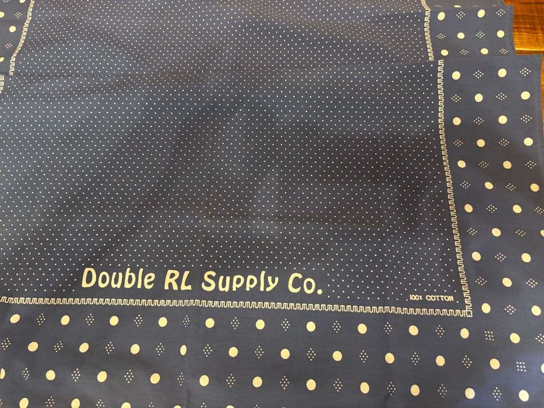 Double RL ダブルアールエル　ネイビー ドット バンダナ