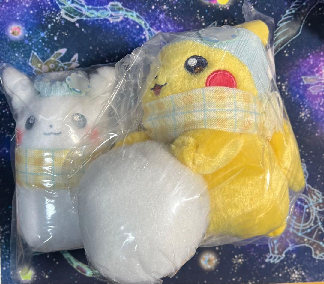 新品未開封　ポケモンセンター ぬいぐるみ ピカチュウとゆきあそび　ゆきだるま
