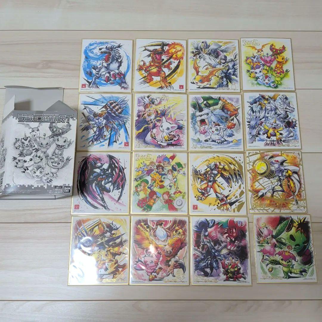 ♥コンプリート♥　デジモンアドベンチャー　色紙　ATR　16点セット　まとめ売り
