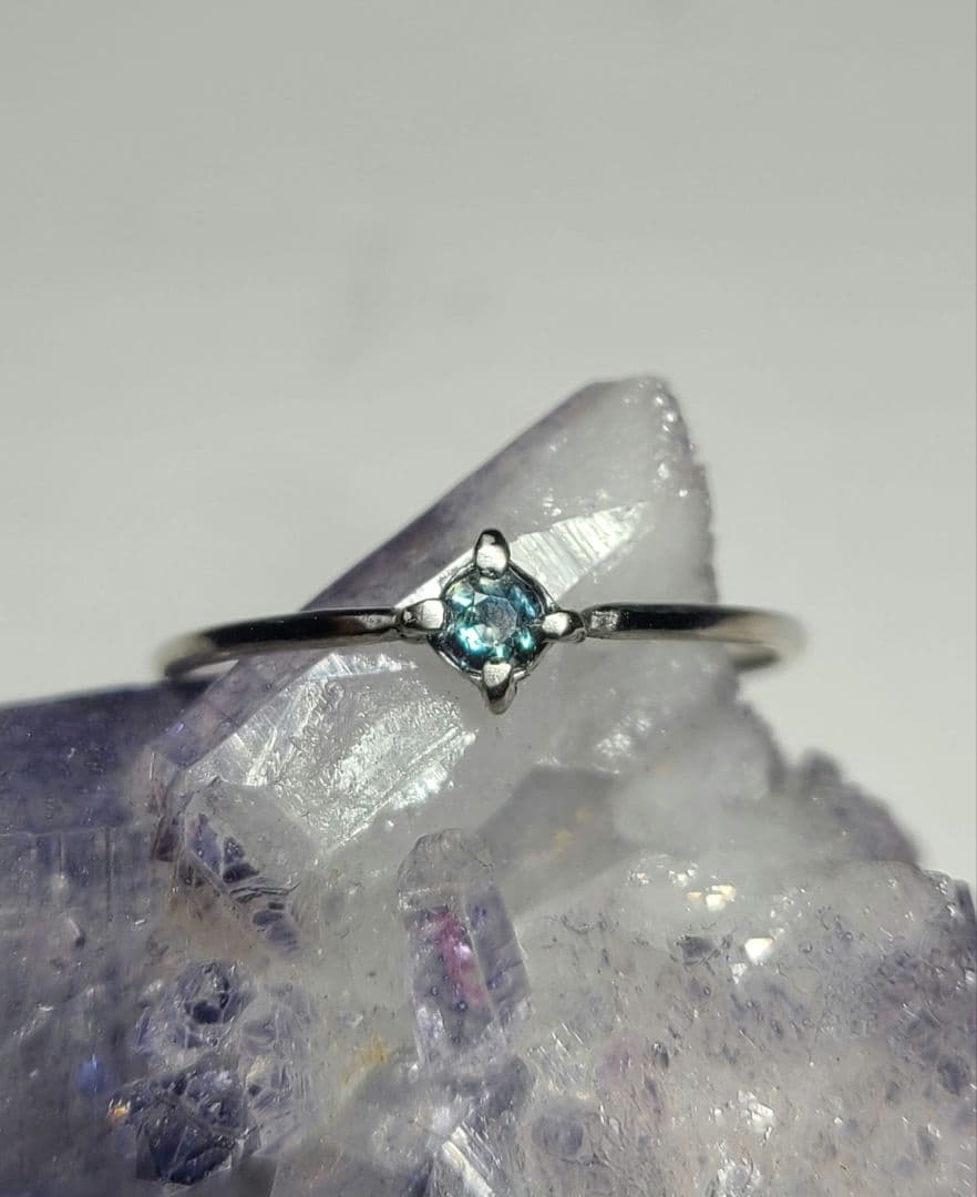 美しいカラーチェンジ!!!★ブラジルアレキサンドライトPt900リング★