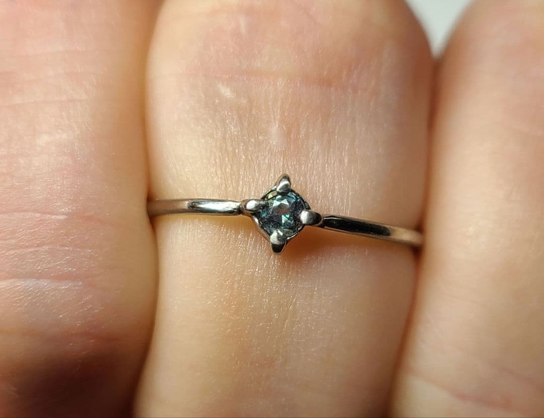 美しいカラーチェンジ!!!★ブラジルアレキサンドライトPt900リング★