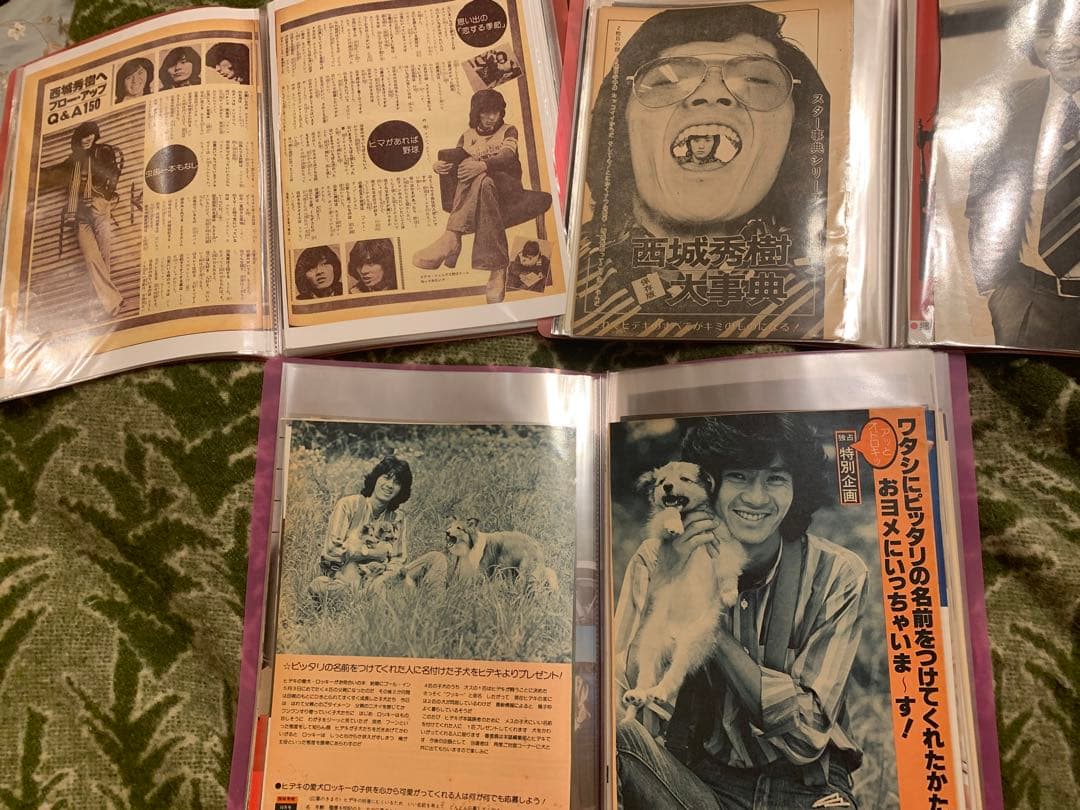 西城秀樹　★雑誌切り抜き250ページ〜300ページ★ファイル3冊★希少記事多数