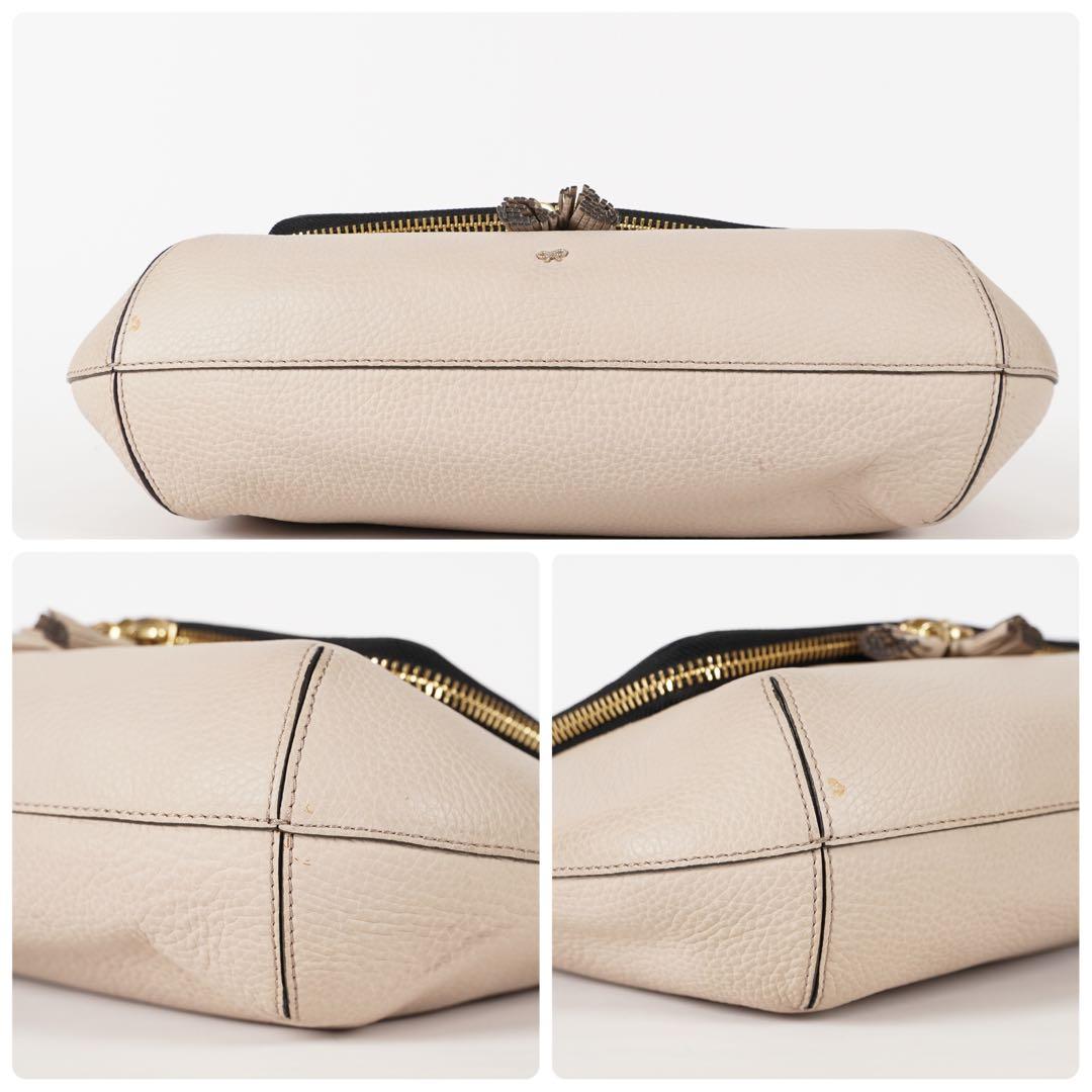 【極美品✨】アニヤハンドマーチ マキシジップ カード付き ハンドバッグ ベージュ