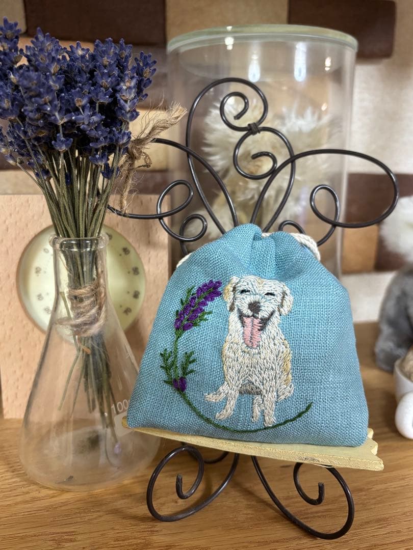 犬の刺繍入りラベンダーサシェ9点 takakoページ