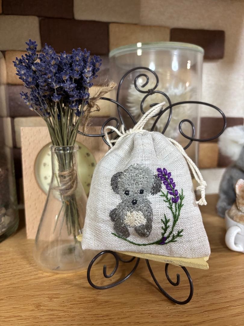 犬の刺繍入りラベンダーサシェ9点 takakoページ