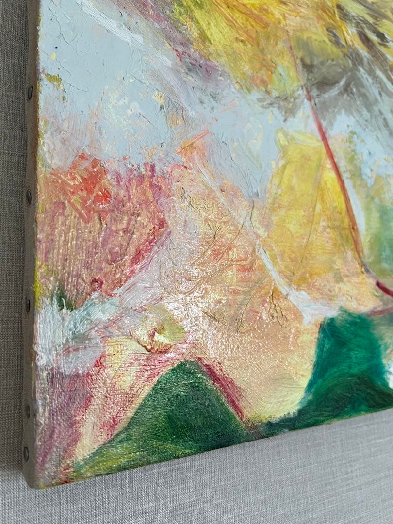 【F10号】レモンクラゲが通る 油彩 原画 油絵 絵画 painting