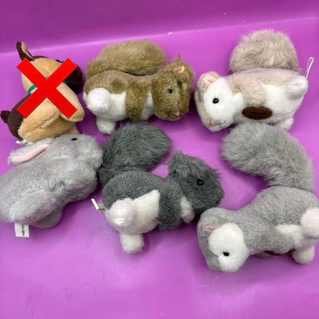 kabaya かわいい動物ぬいぐるみ♡賑やか5匹　まとめ売り　リス　うさぎ