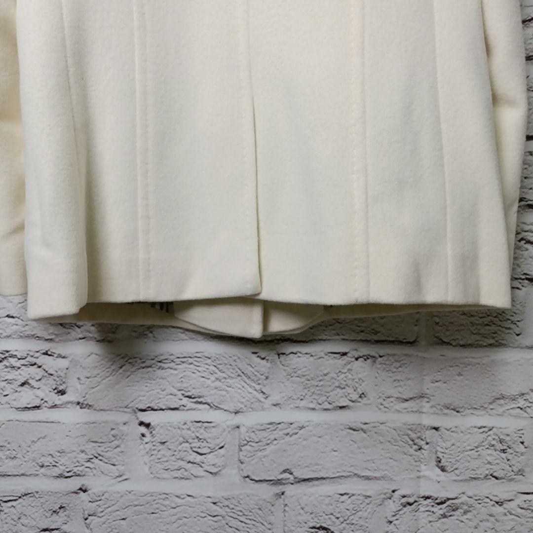 美品■BURBERRY LONDON アンゴラ混 ウールコート ホワイト