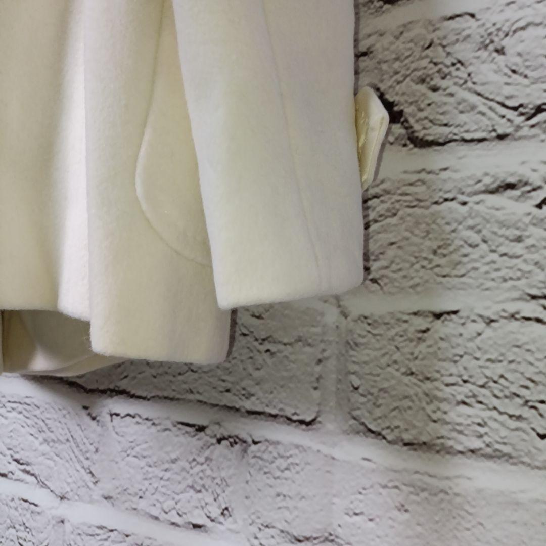 美品■BURBERRY LONDON アンゴラ混 ウールコート ホワイト