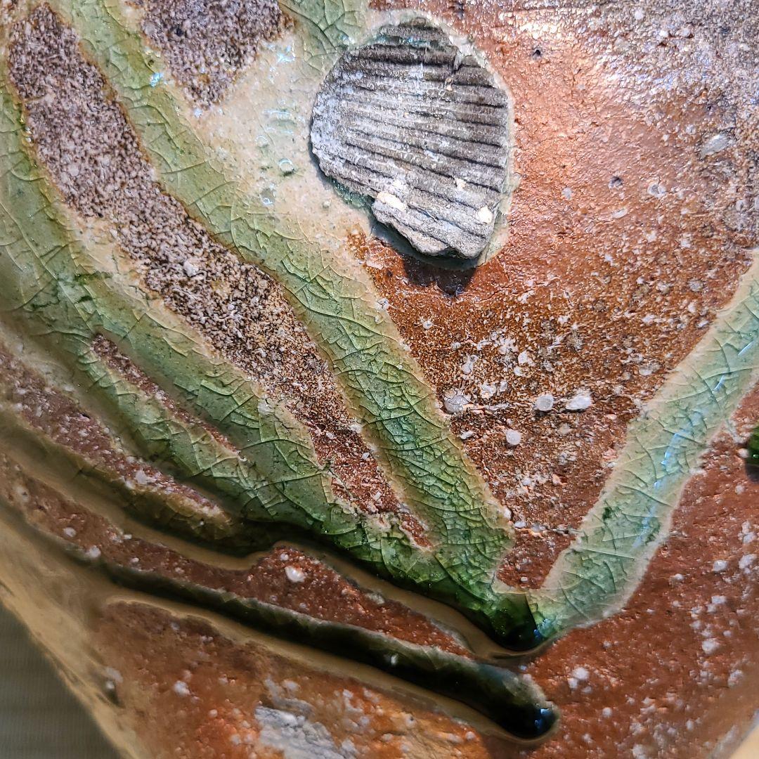 信楽焼 古谷和也作 壷 径1尺1寸（約33cm） 共箱なし 本物保証