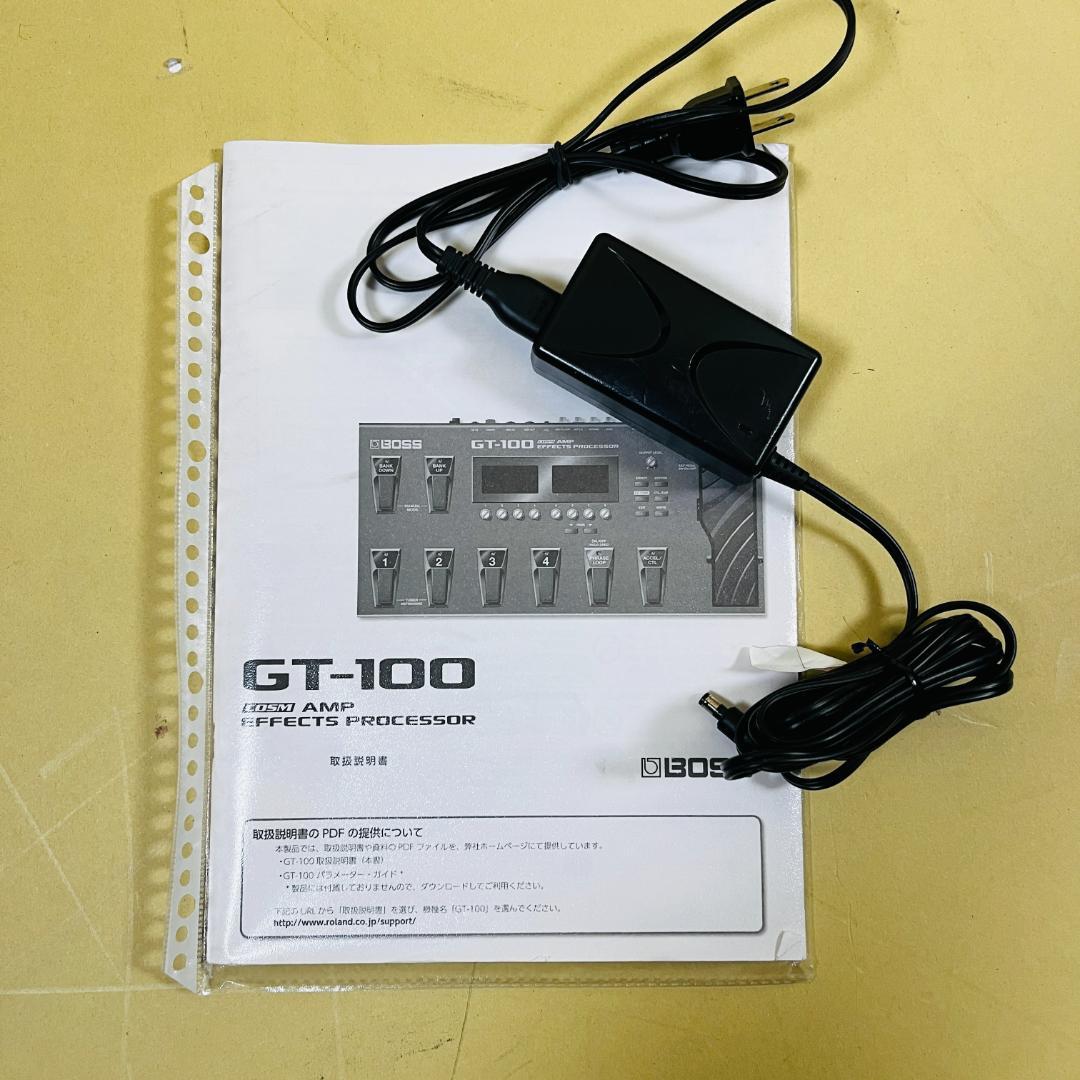 BOSS GT-100 ギターマルチエフェクター 電源アダプター 箱 説明書付属