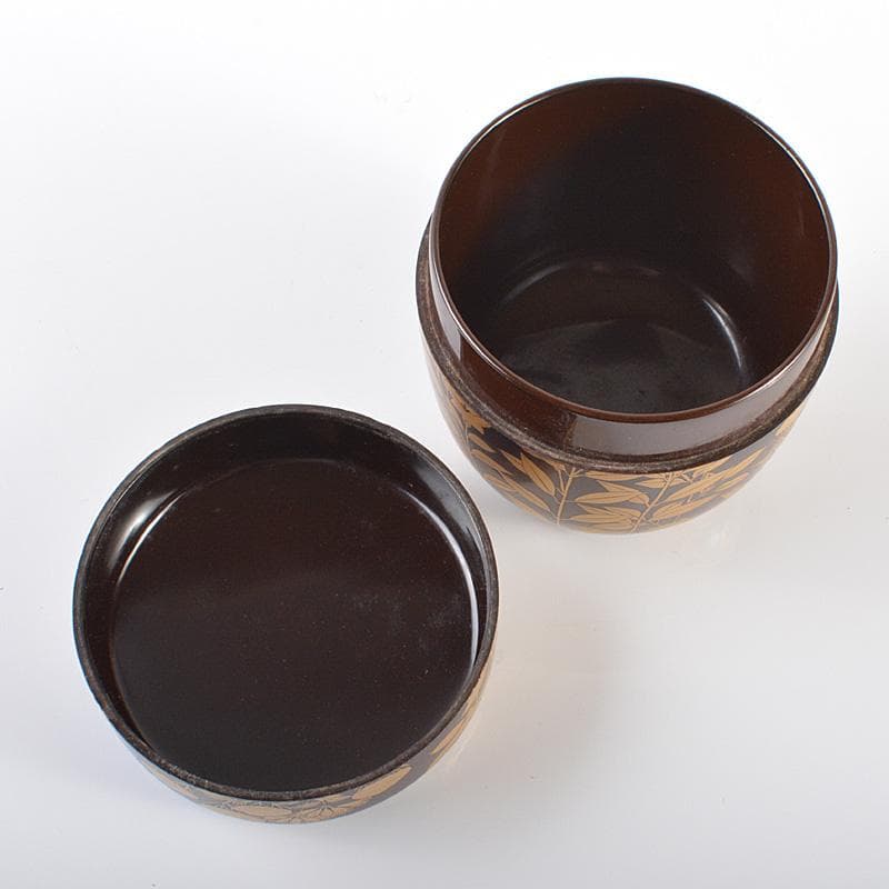 茶道具　漆塗　時代秋草蒔絵　棗　時代箱　M　R6284