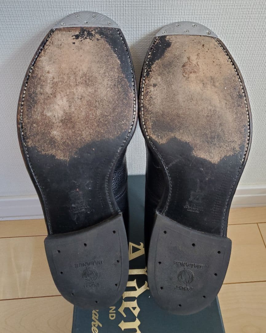 【別注】BEAMS×ALDENスコッチ & コードバン Vチップ7.5 黒