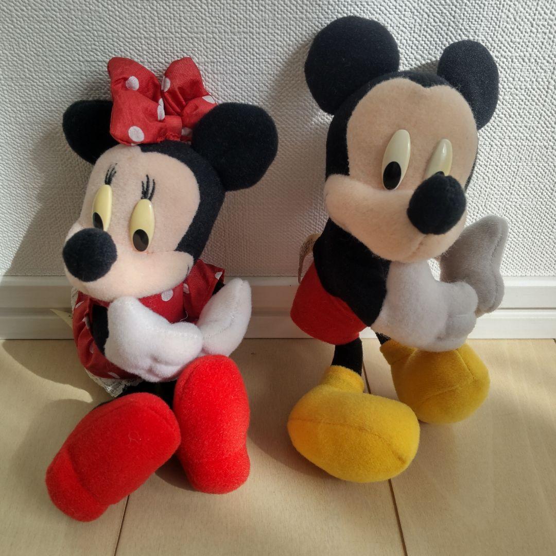 ミッキー ミニー ぬいぐるみバンド クリップ レア