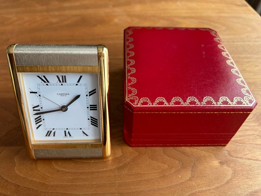 カルチェ　テーブルクロック　置時計　稼動品　保証無し　ジャンク扱い