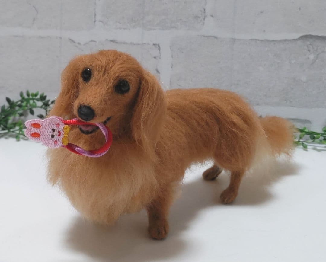 ミニチュアダックス♡レッド♡羊毛フェルト♡ハンドメイド