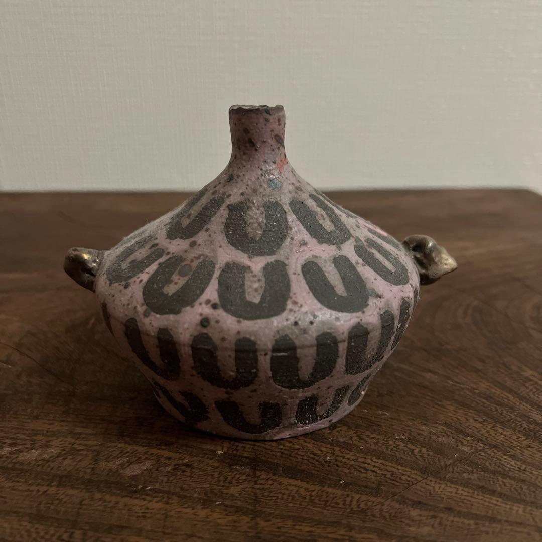 山田義力 銀彩 花瓶 個展購入 新品未使用 山田義力 花瓶 大嶺實清 大嶺工房