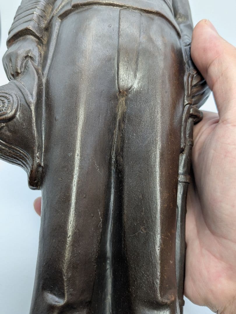 興楽園 木村長十郎友敬（木村貫一） 備前焼 東郷元帥像 共箱栞 東郷平八郎 置物