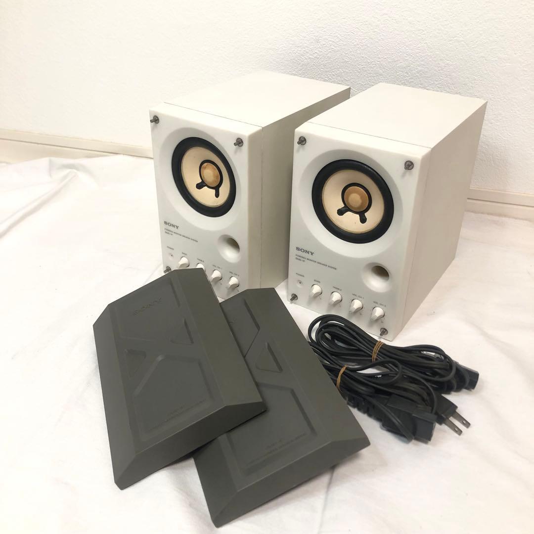 送料込★動作品★SONY パワードモニタースピーカー SMS-1P 2発セット