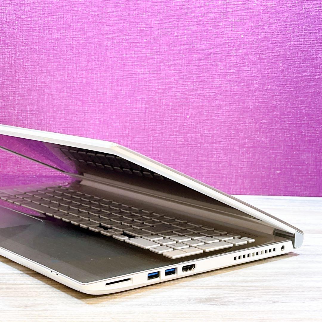 上品ゴールド✨Win11✨すぐ使えるノートパソコン✨カメラ✨ブルーレイ✨フルHD