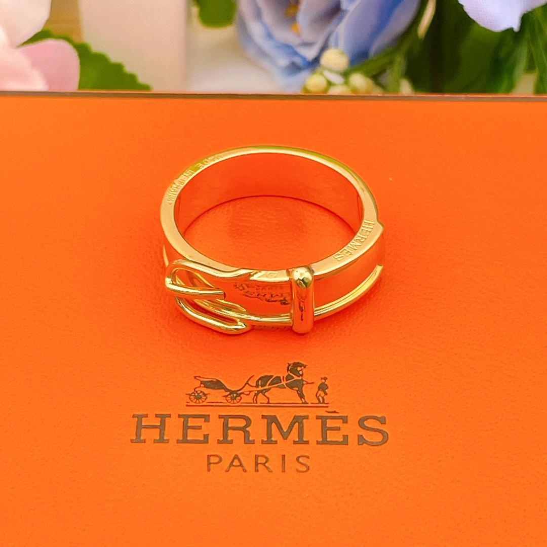 ◇エルメス◇新品仕上済 サンチュール スカーフリング ゴールド ブランド 5.6