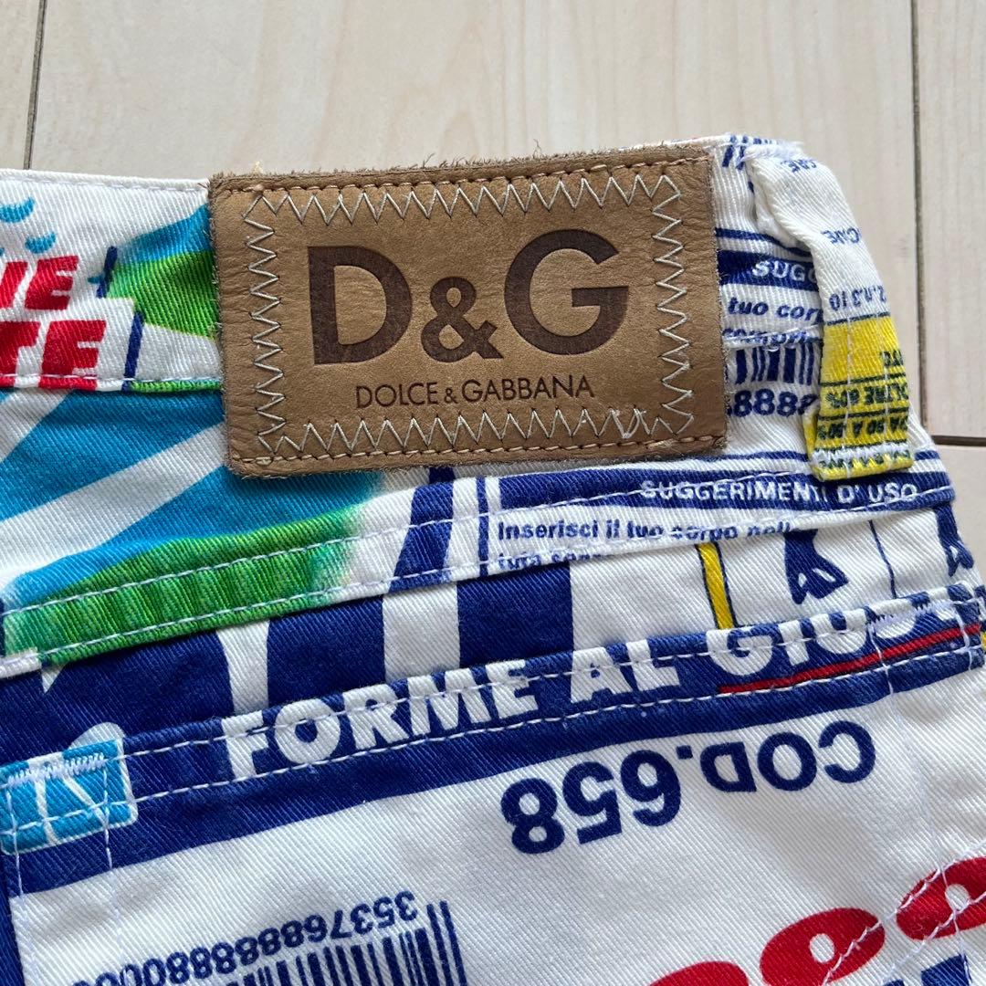 00s D&G ドルチェ&ガッバーナ 総柄 タイトスカート Danza3000