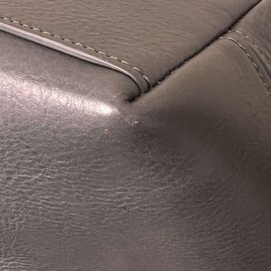 【即日発送】HIROFU ハンドバッグ ワンハンドル グレー 灰色 本革