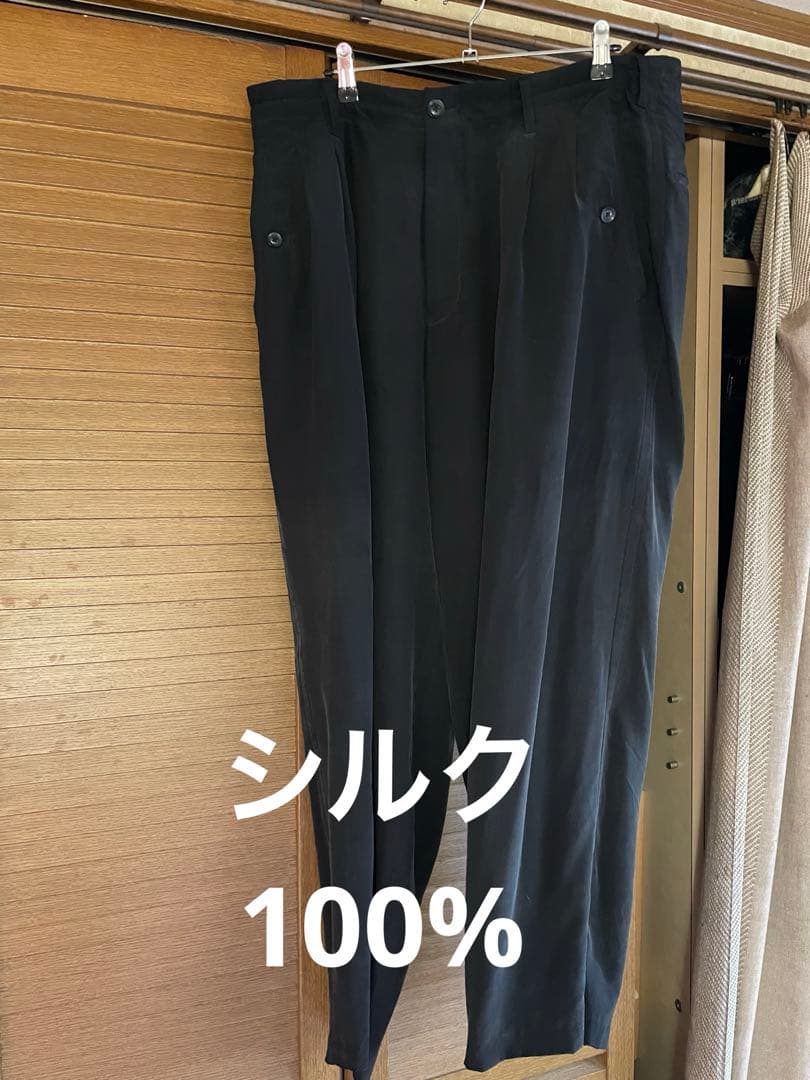 yohjiyamamoto シルクワイドパンツ