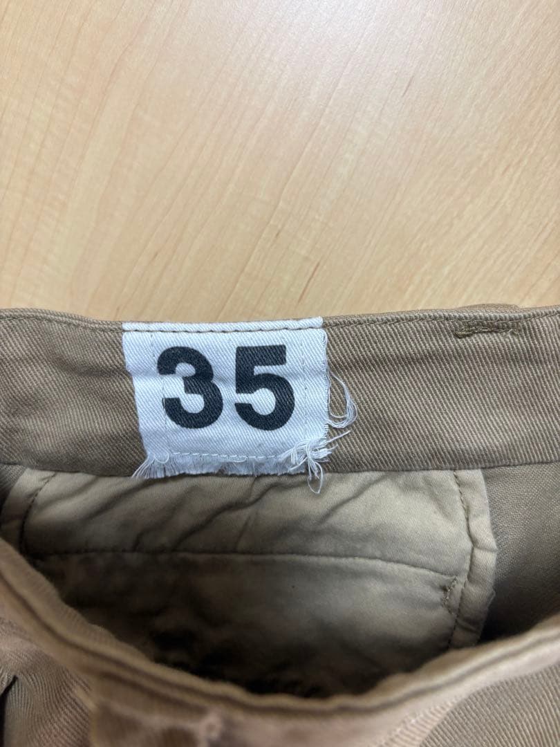 WAIPER.inc M-52 ヴィンテージツータックチノトラウザー カーキ35